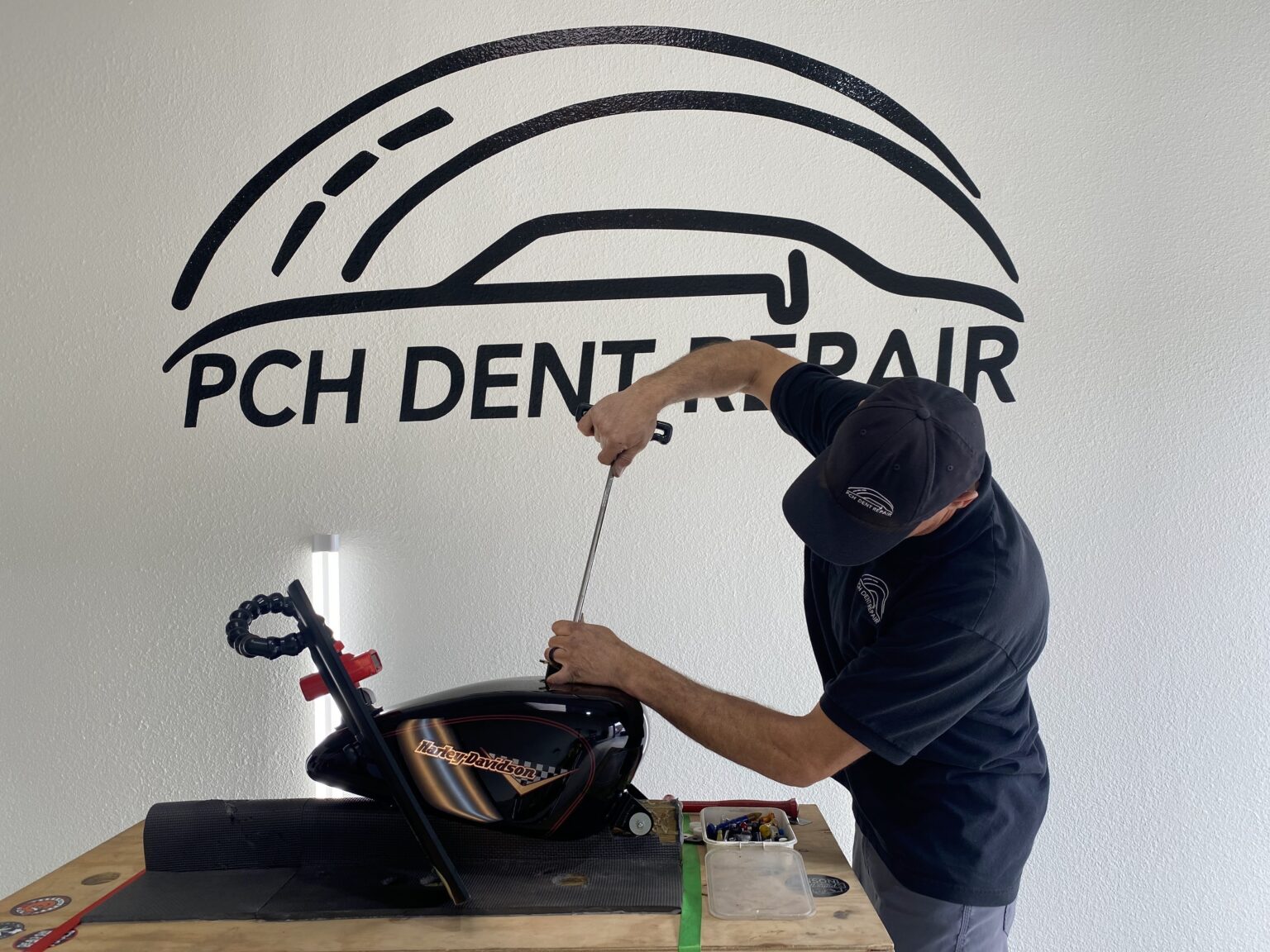 Affordable Motorcycle Gas Tank Dent Repair PCH Dent Repair San Diego